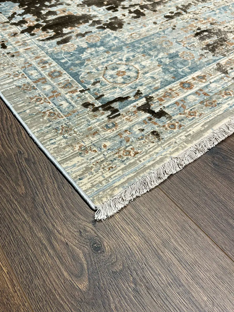 Memlük Desen Bakır Bambu Özel Tezgah Halısı