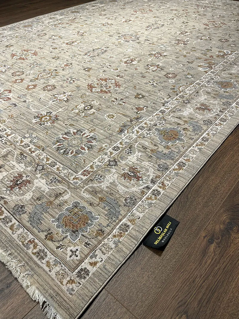 Hera Serisi Bej Bambu Özel Tezgah Halısı