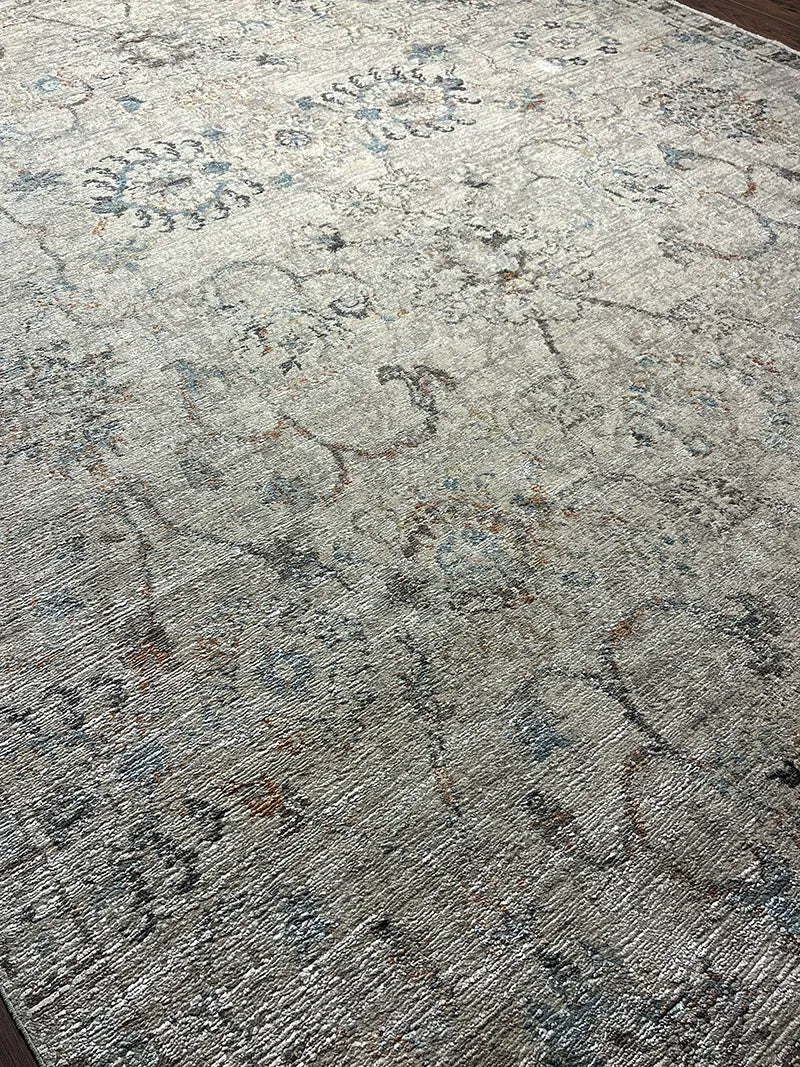 Woolknot Ametist Vintage Desenli Bej Makine Halısı