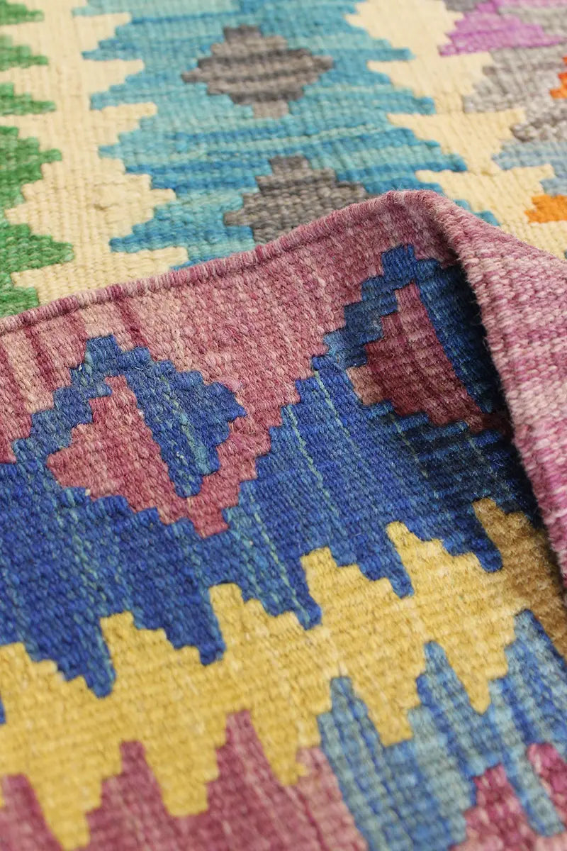 Natural El Dokuma Yün Afgan Kilim