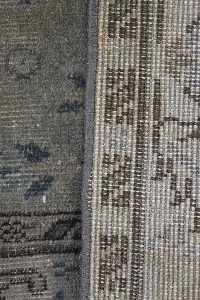 El Dokuma Gri Vintage Halı