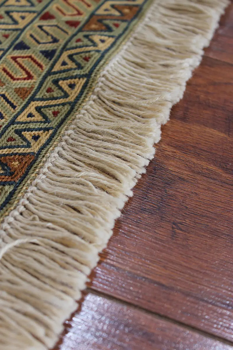 El Dokuma Afgan Berceste Kahve Yün Kilim