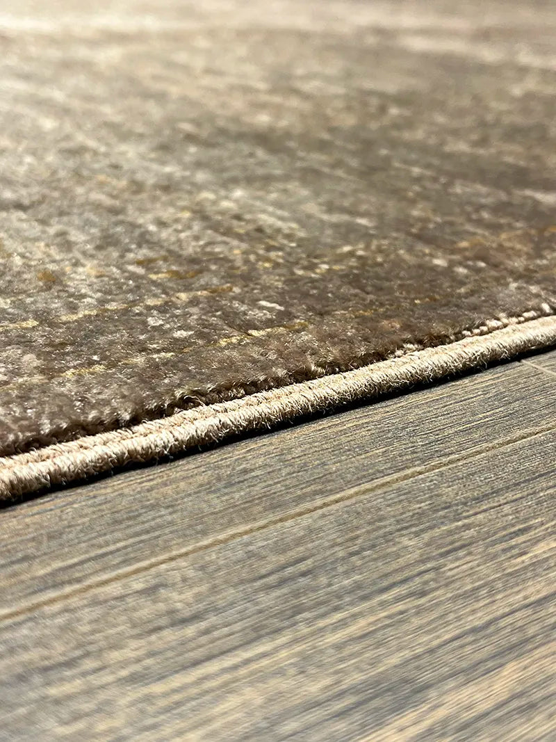 Overdye Serisi Eskitme El Dokuma Kahve Halı