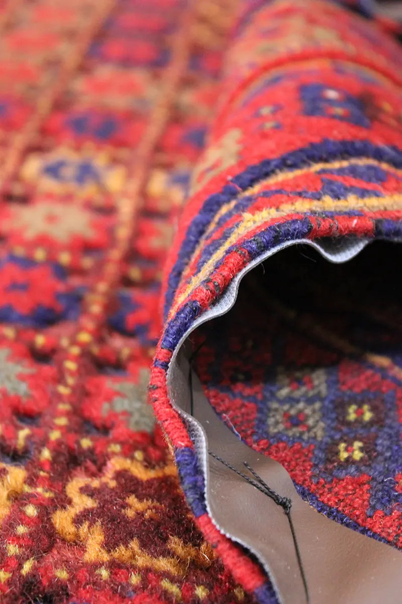 El Dokuma Afgan Berceste Bordo Yün Kilim