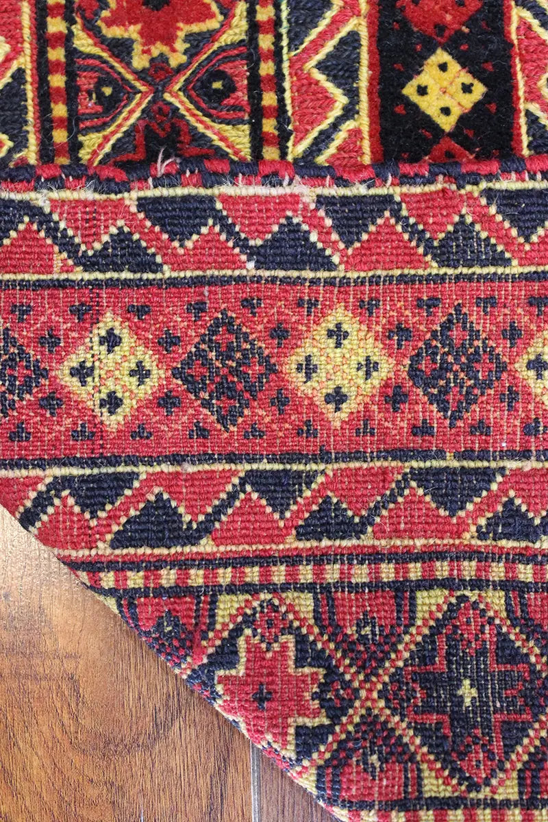 El Dokuma Afgan Berceste Renkli Yün Kilim