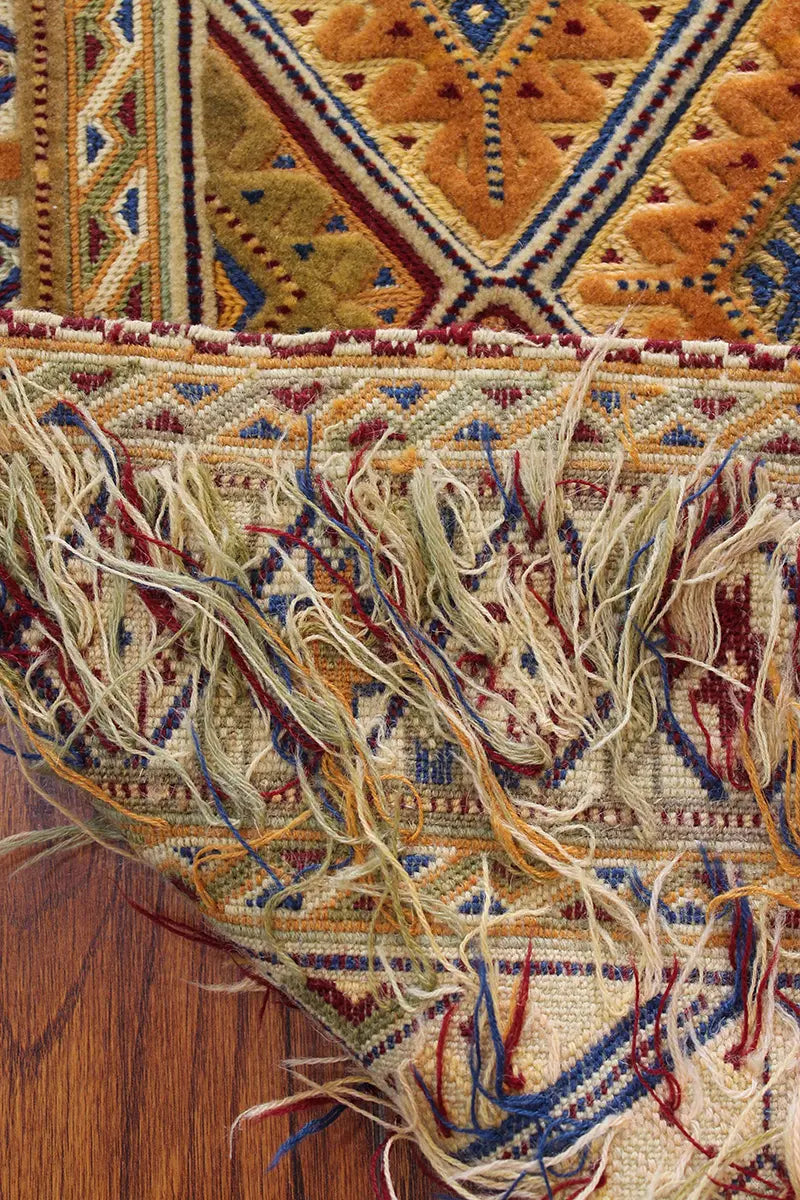 El Dokuma Afgan Berceste Kahve Yün Kilim