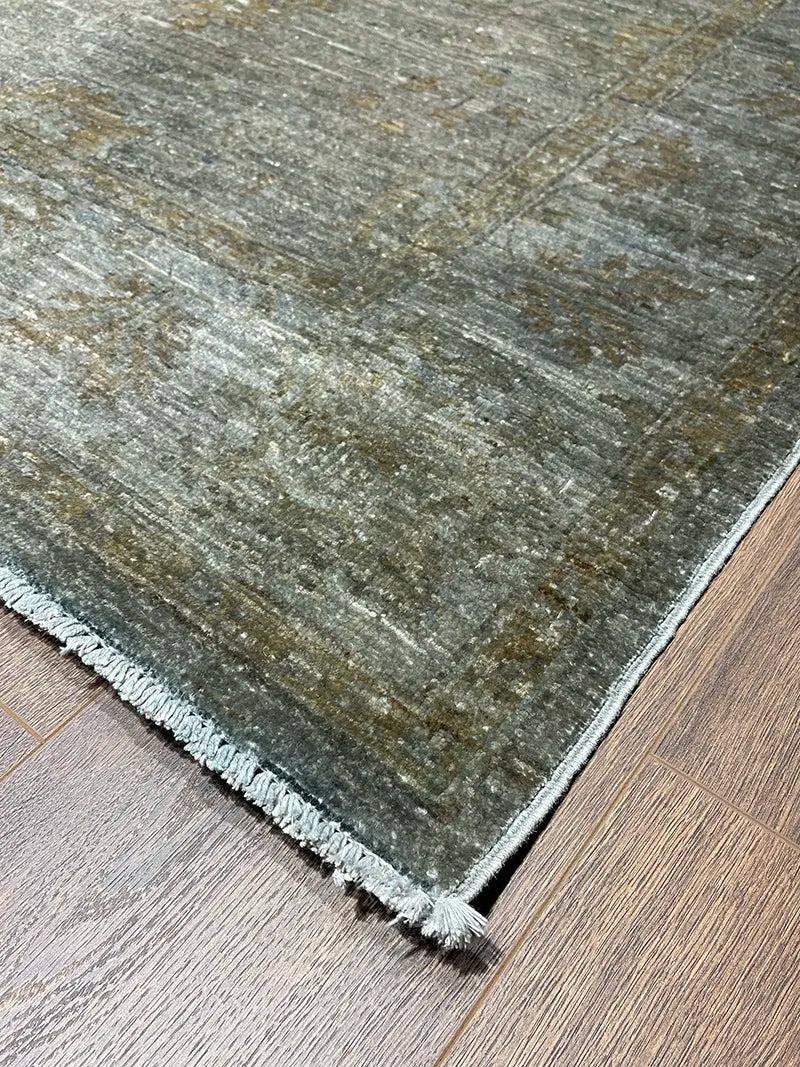 Overdye Serisi Eskitme El Dokuma Kahve Halı