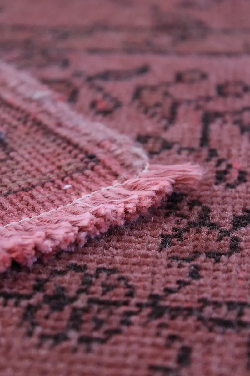 El Dokuma Pembe Vintage Halı
