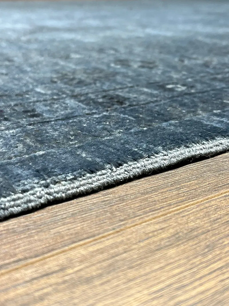 Overdye Serisi Eskitme El Dokuma Lacivert Halı