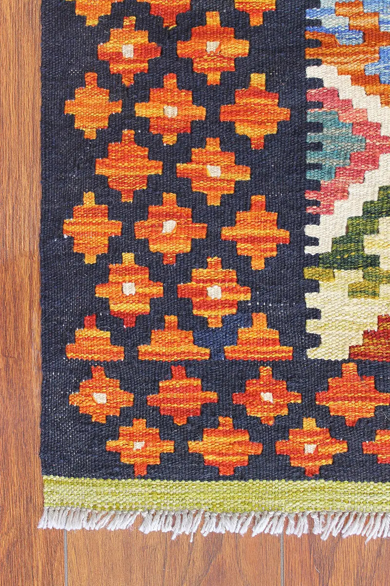 Natural El Dokuma Yün Afgan Kilim