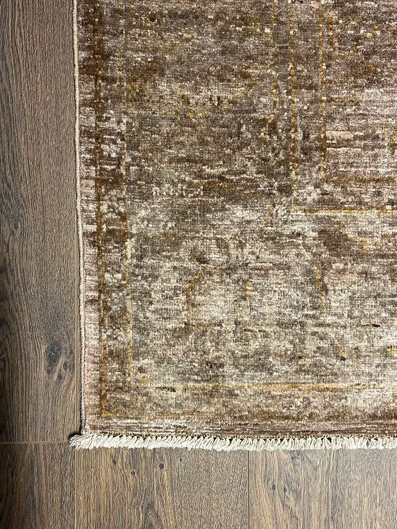 Overdye Serisi Eskitme El Dokuma Kahve Halı