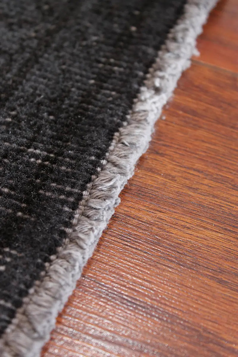 El Dokuma Gri Vintage Halı