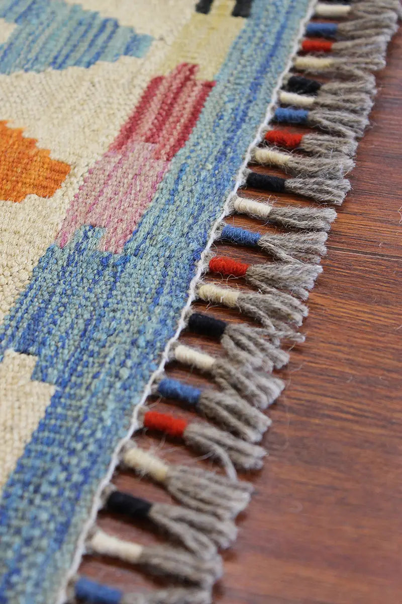 Natural El Dokuma Yün Afgan Kilim