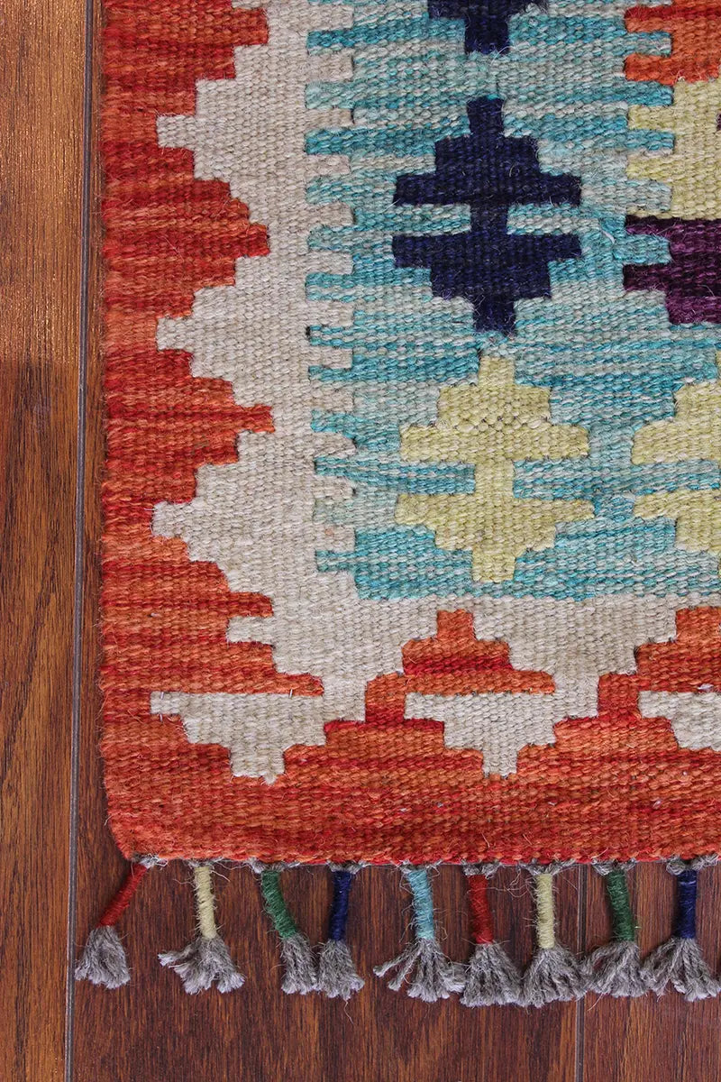 Natural El Dokuma Yün Afgan Kilim