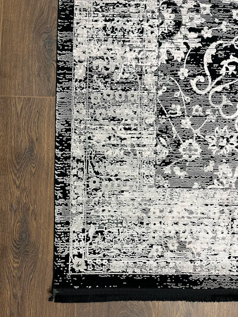 Modern Siyah Bambu Özel Tezgah Halısı