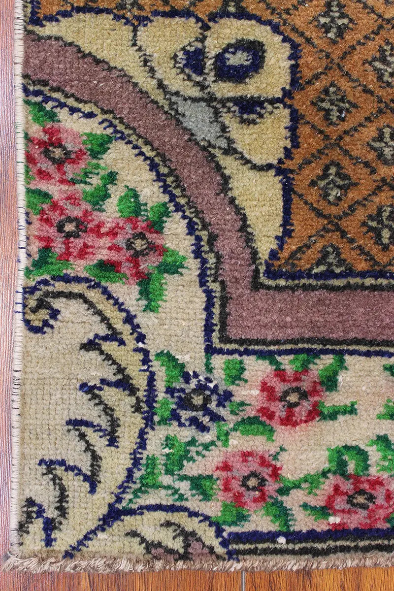 El Dokuma Natural Vintage Halı