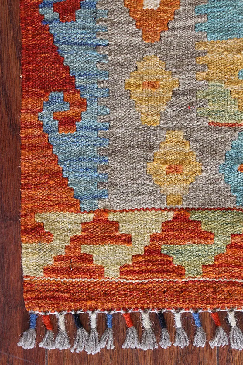 Natural El Dokuma Yün Afgan Kilim