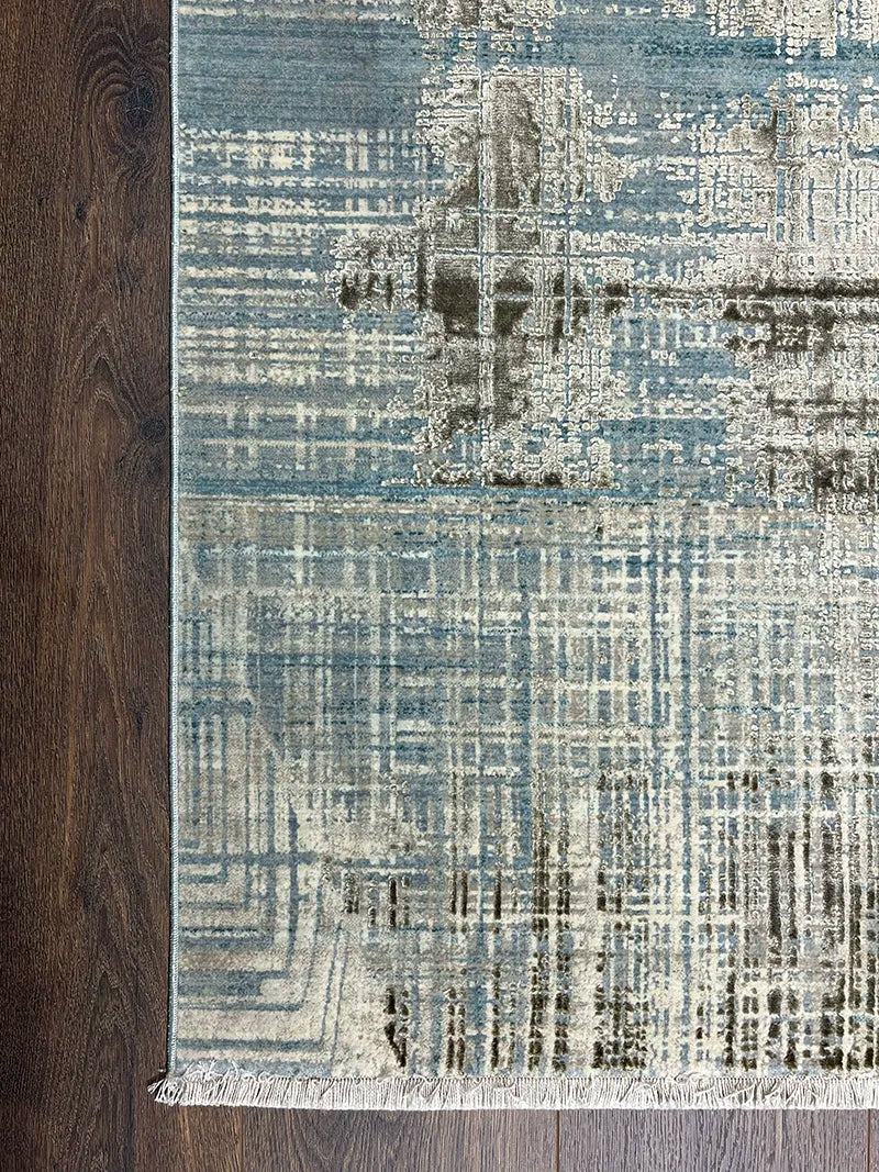 Eskitme Desen Vizon Bambu Özel Tezgah Halısı