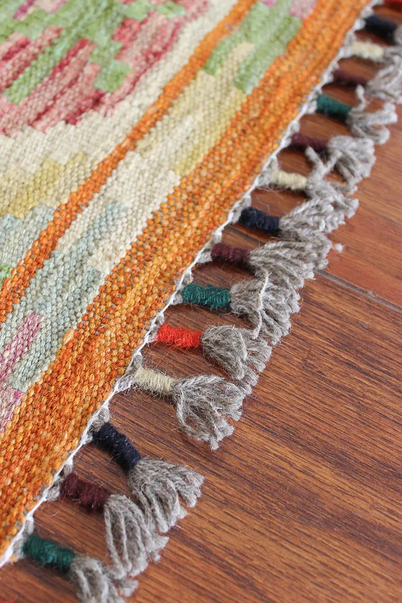 Natural El Dokuma Yün Afgan Kilim