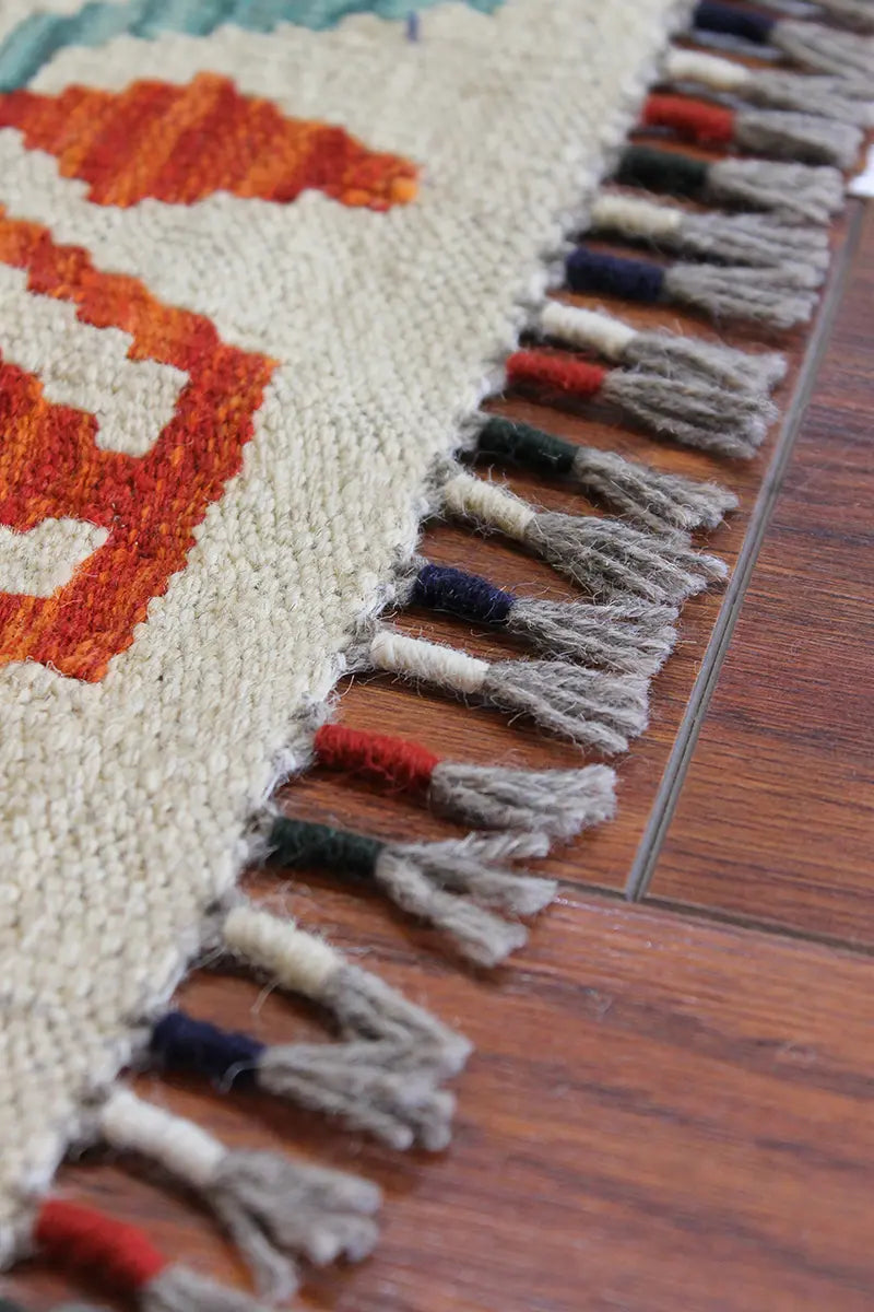 Natural El Dokuma Yün Afgan Kilim