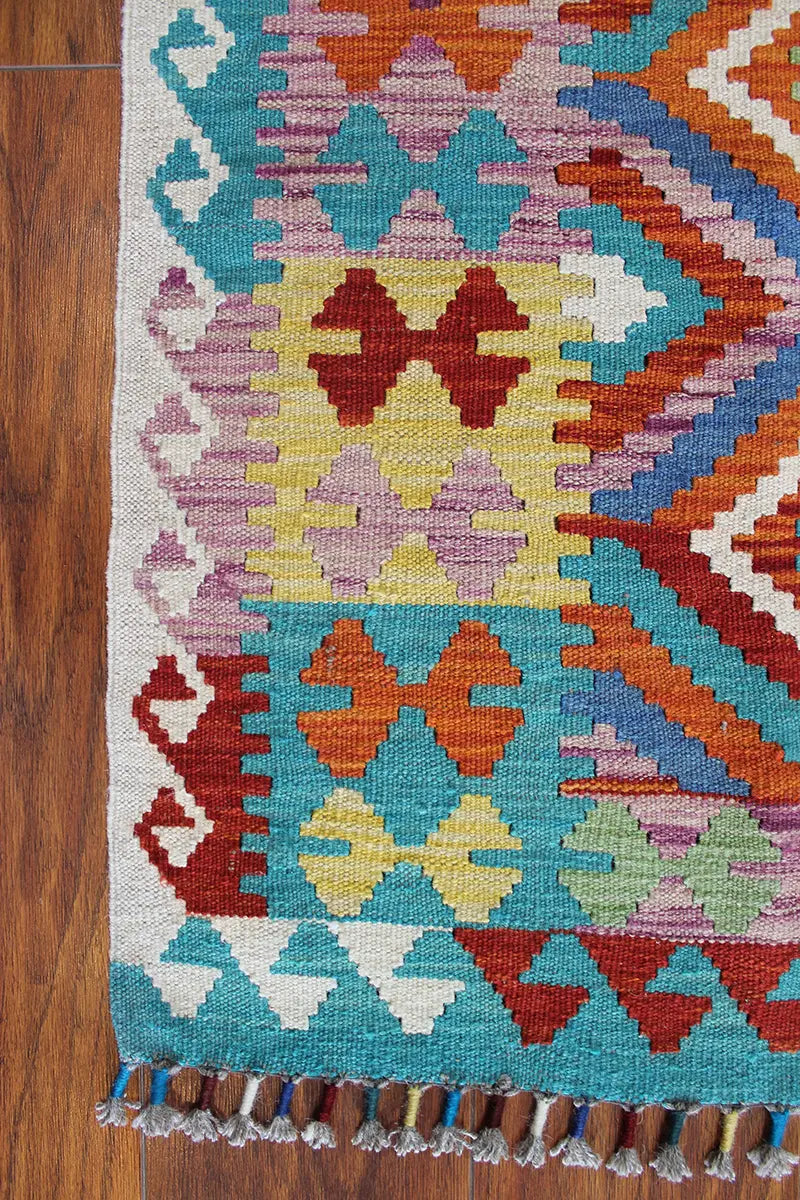Natural El Dokuma Yün Afgan Kilim