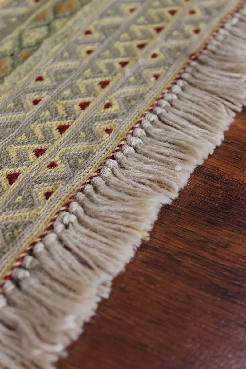 El Dokuma Afgan Berceste Bej Yün Kilim