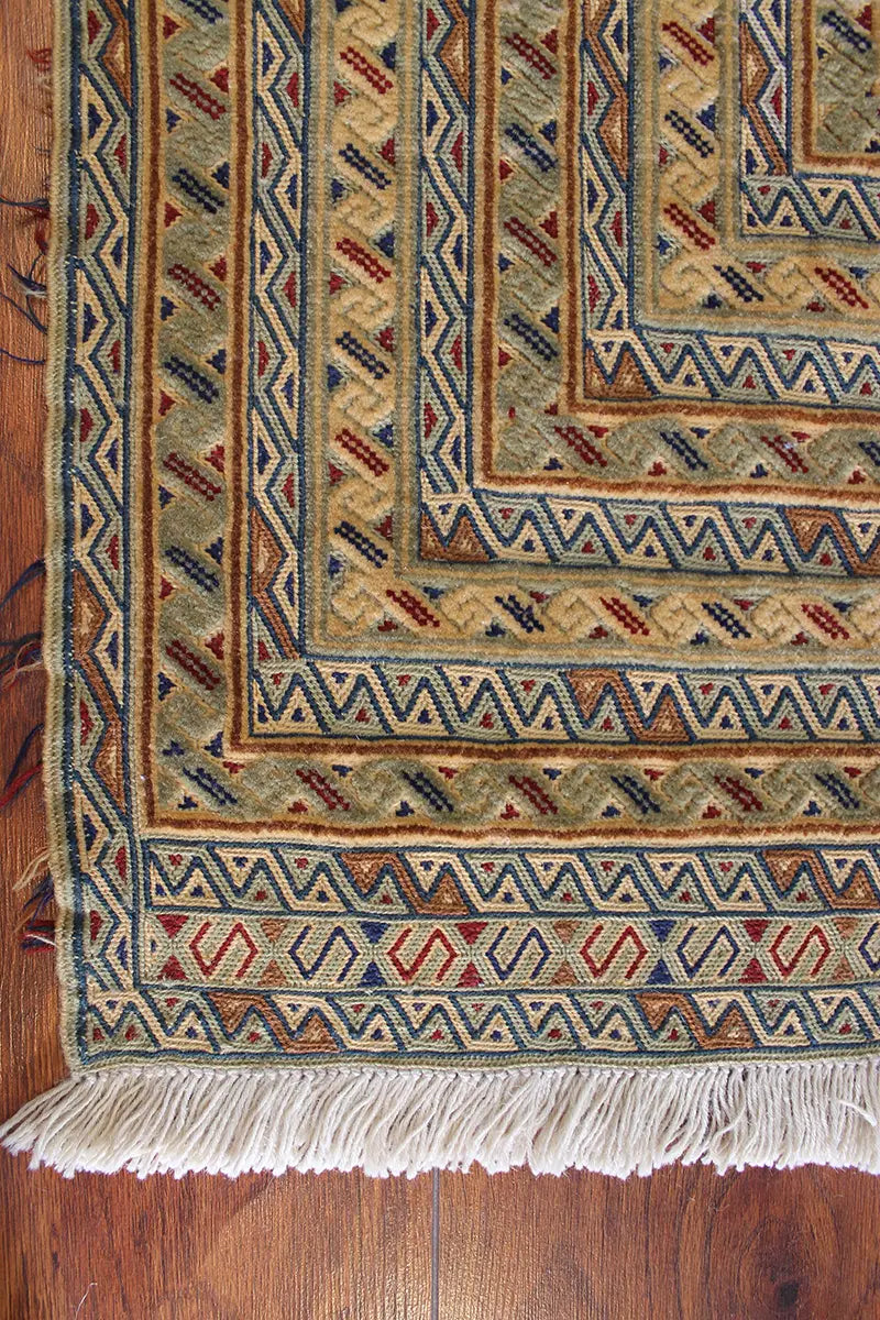 El Dokuma Afgan Berceste Kahve Yün Kilim