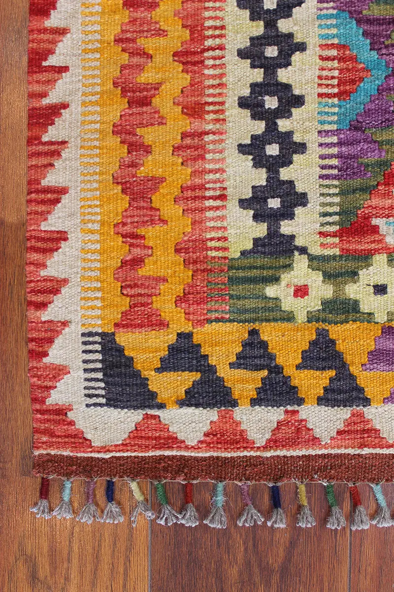 Natural El Dokuma Yün Afgan Kilim