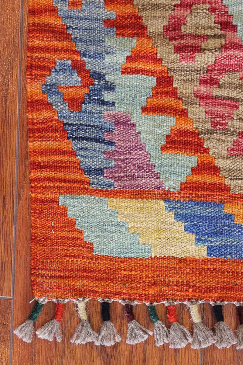 Natural El Dokuma Yün Afgan Kilim