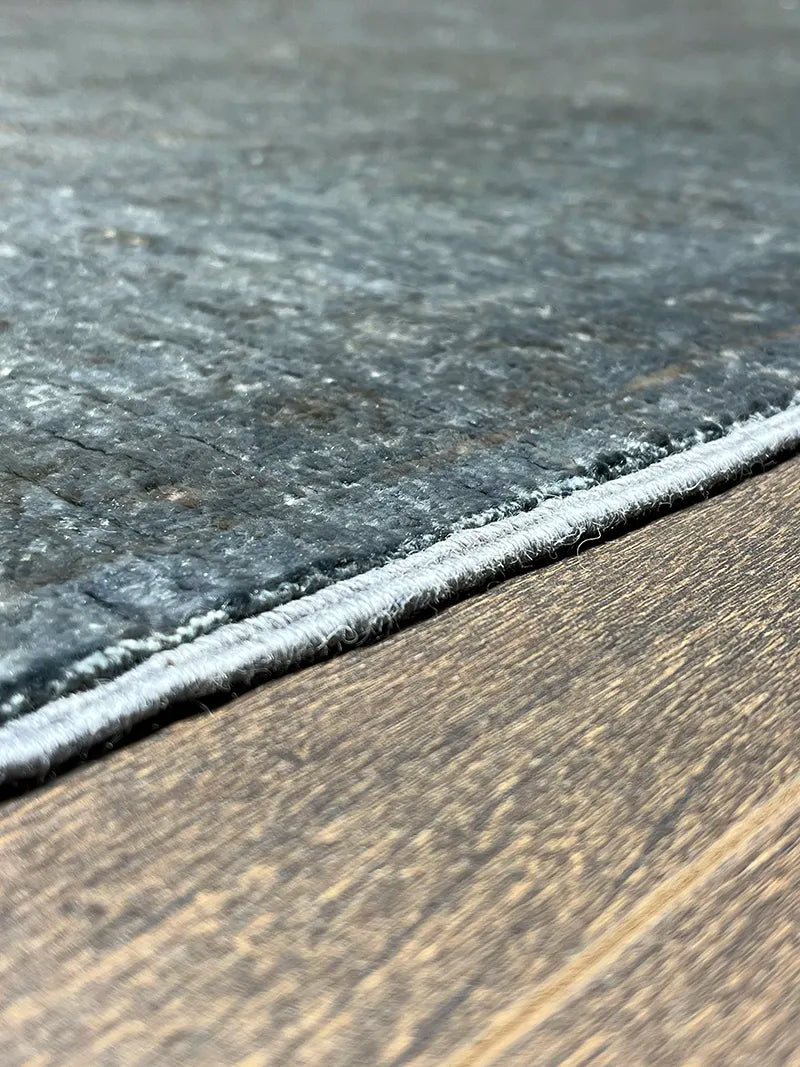 Overdye Serisi Eskitme El Dokuma Lacivert Halı