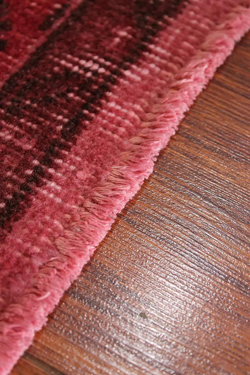 El Dokuma Pembe Vintage Halı