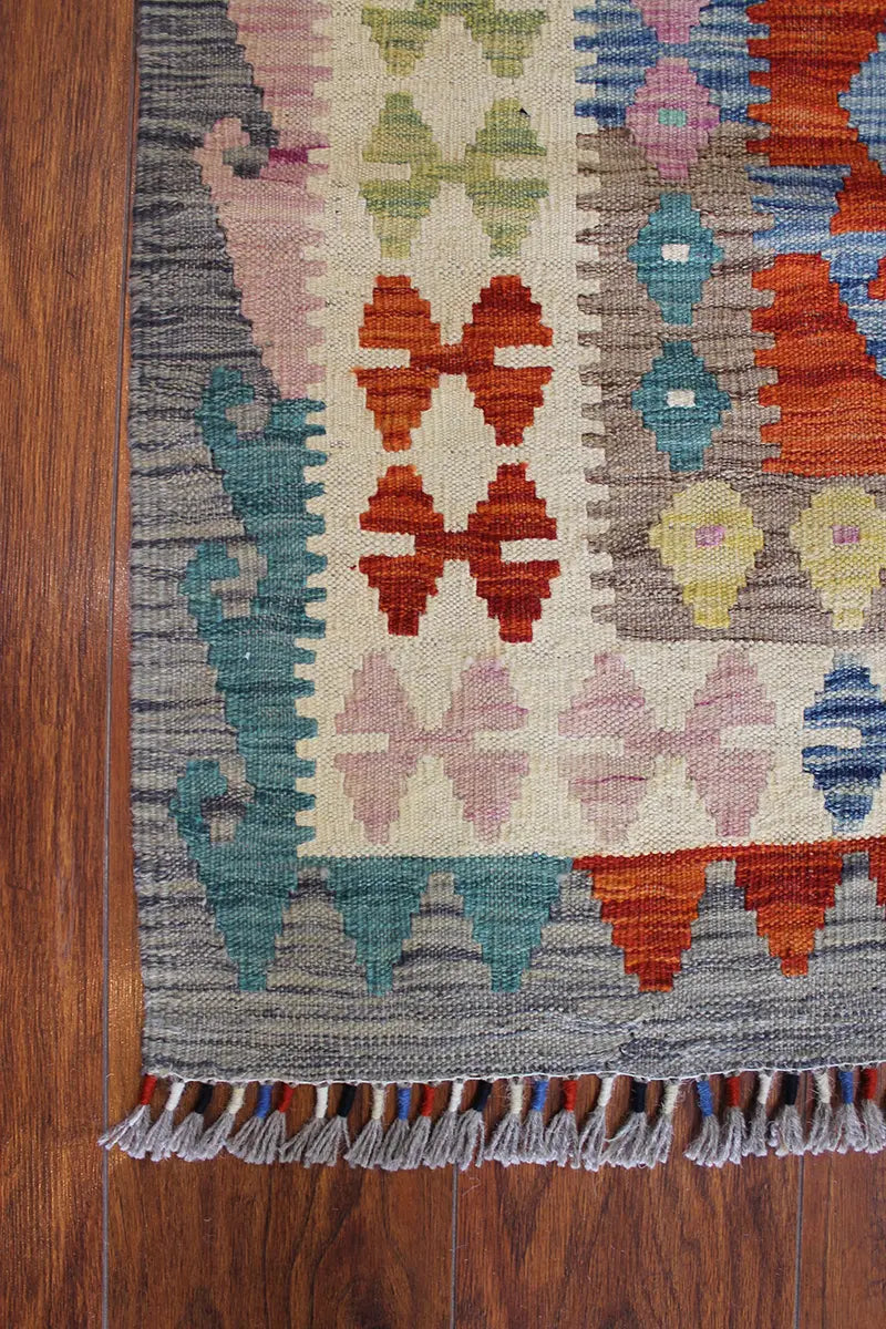 Natural El Dokuma Yün Afgan Kilim