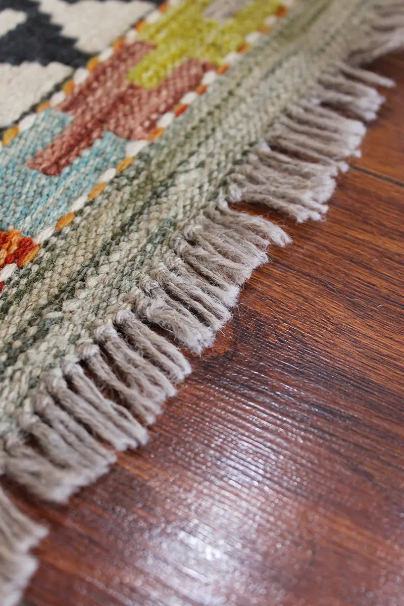 Natural El Dokuma Yün Afgan Kilim