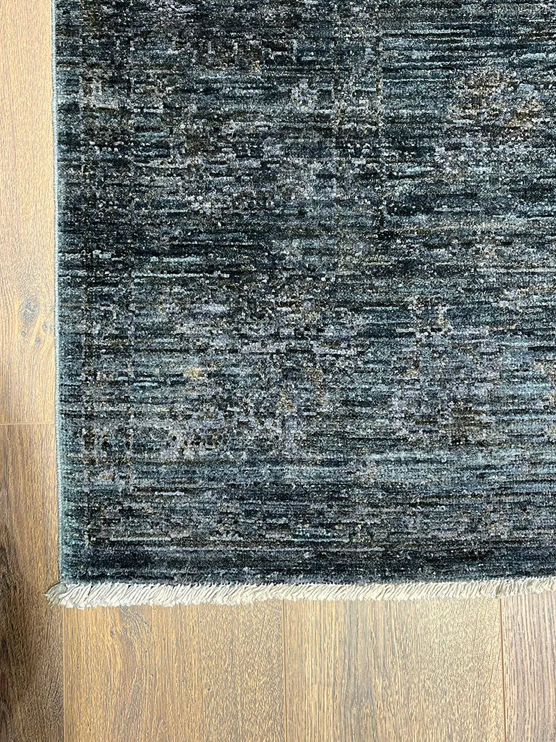 Overdye Serisi Eskitme El Dokuma Mavi Halı