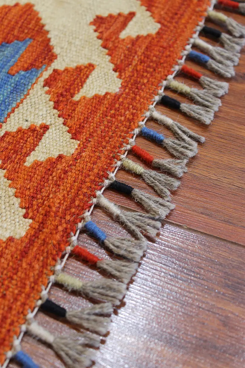 Natural El Dokuma Yün Afgan Kilim