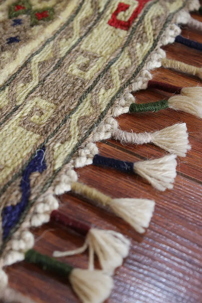 El Dokuma Afgan Berceste Bej Yün Kilim