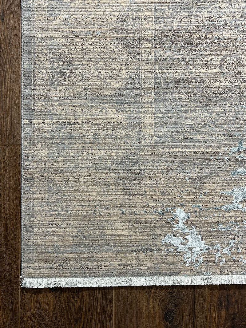 Eskitme Memlük Desen Turkuaz Bambu Özel Tezgah Halısı