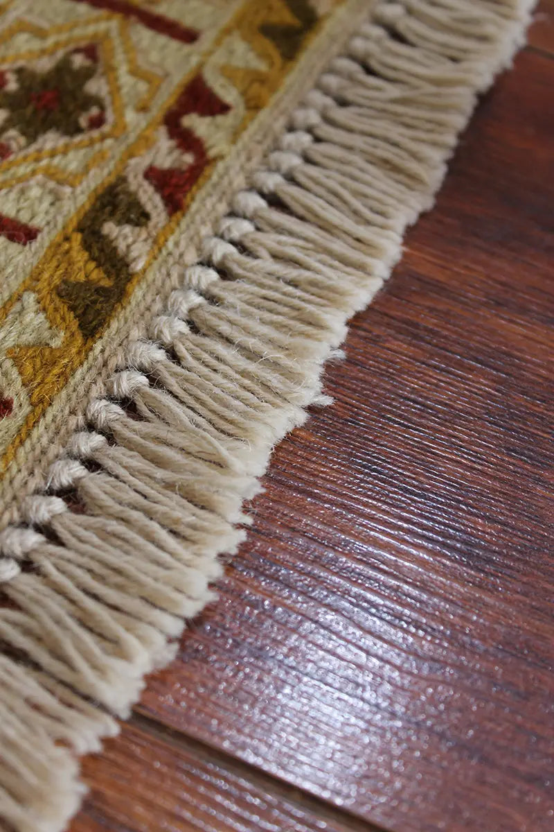 El Dokuma Afgan Berceste Bej Yün Kilim