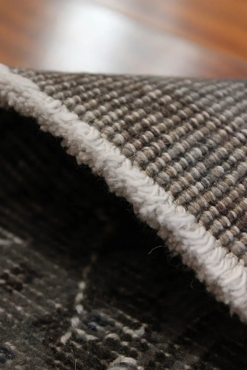 El Dokuma Gri Vintage Halı