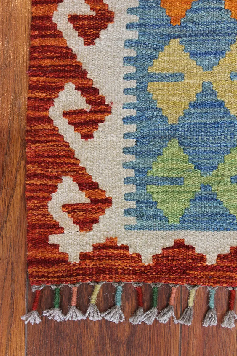 Natural El Dokuma Yün Afgan Kilim
