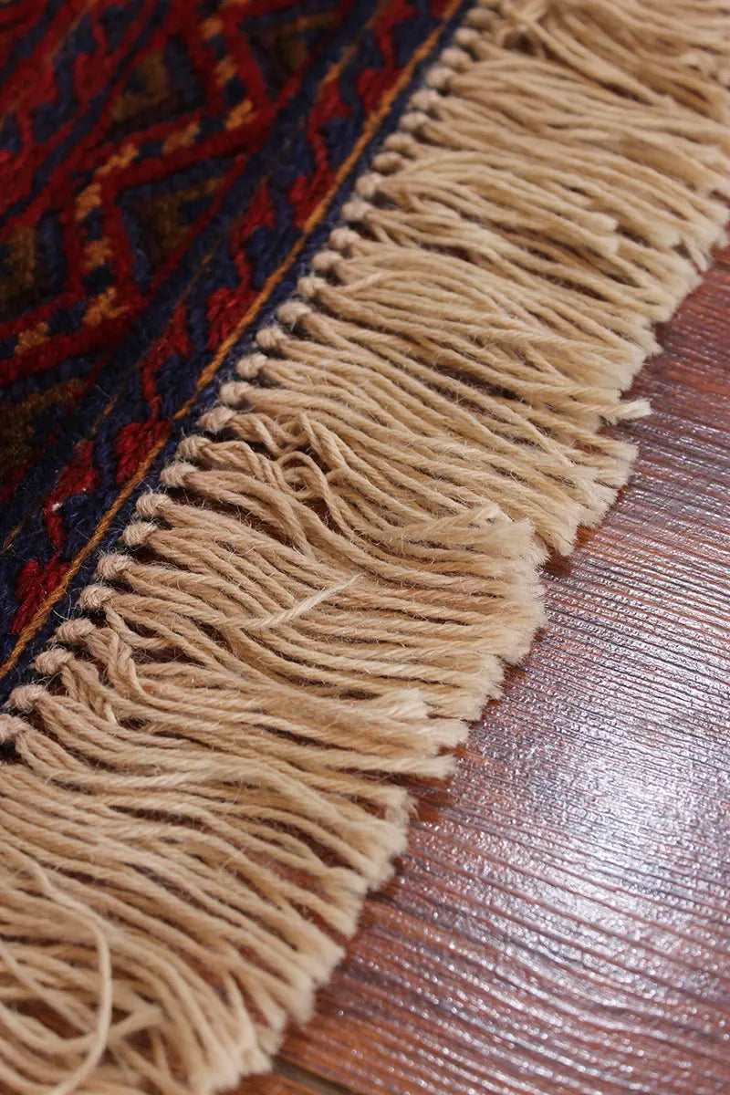 El Dokuma Afgan Berceste Bordo Yün Kilim