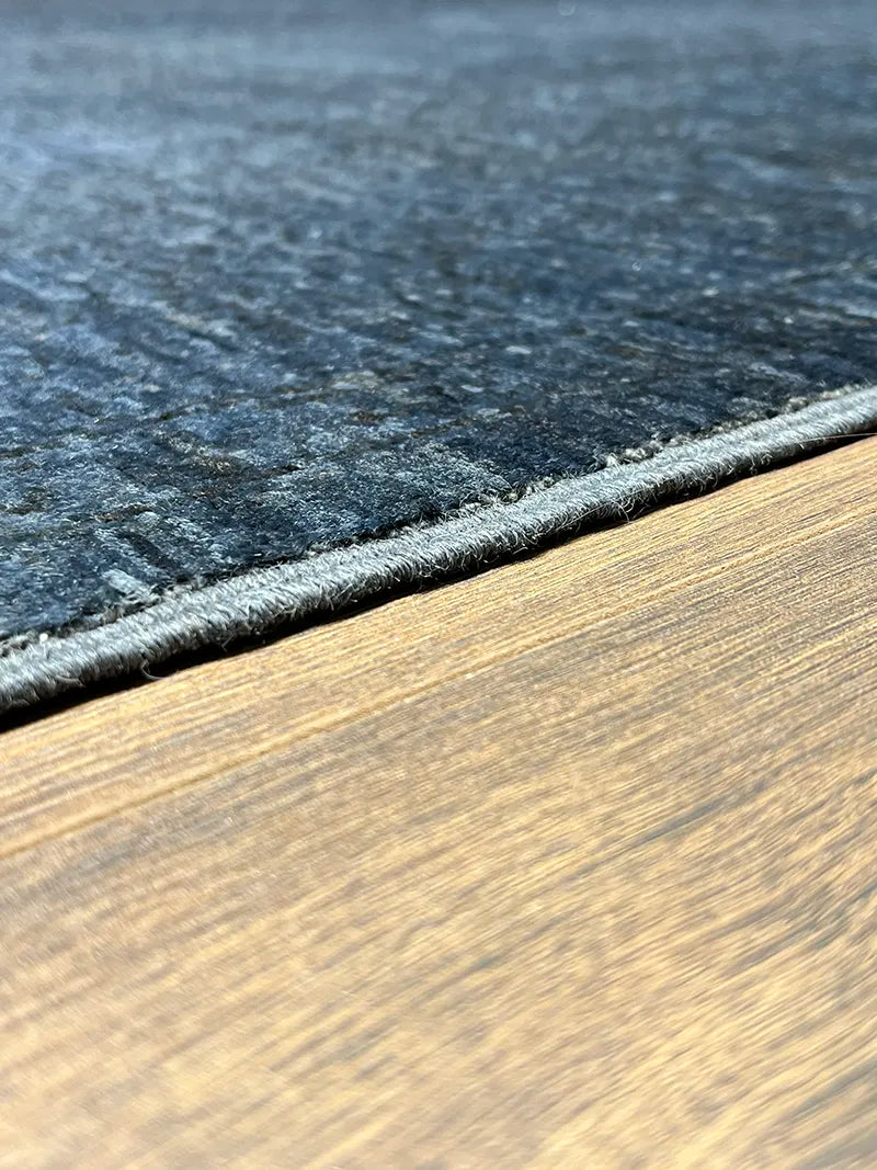 Overdye Serisi Eskitme El Dokuma Lacivert Halı