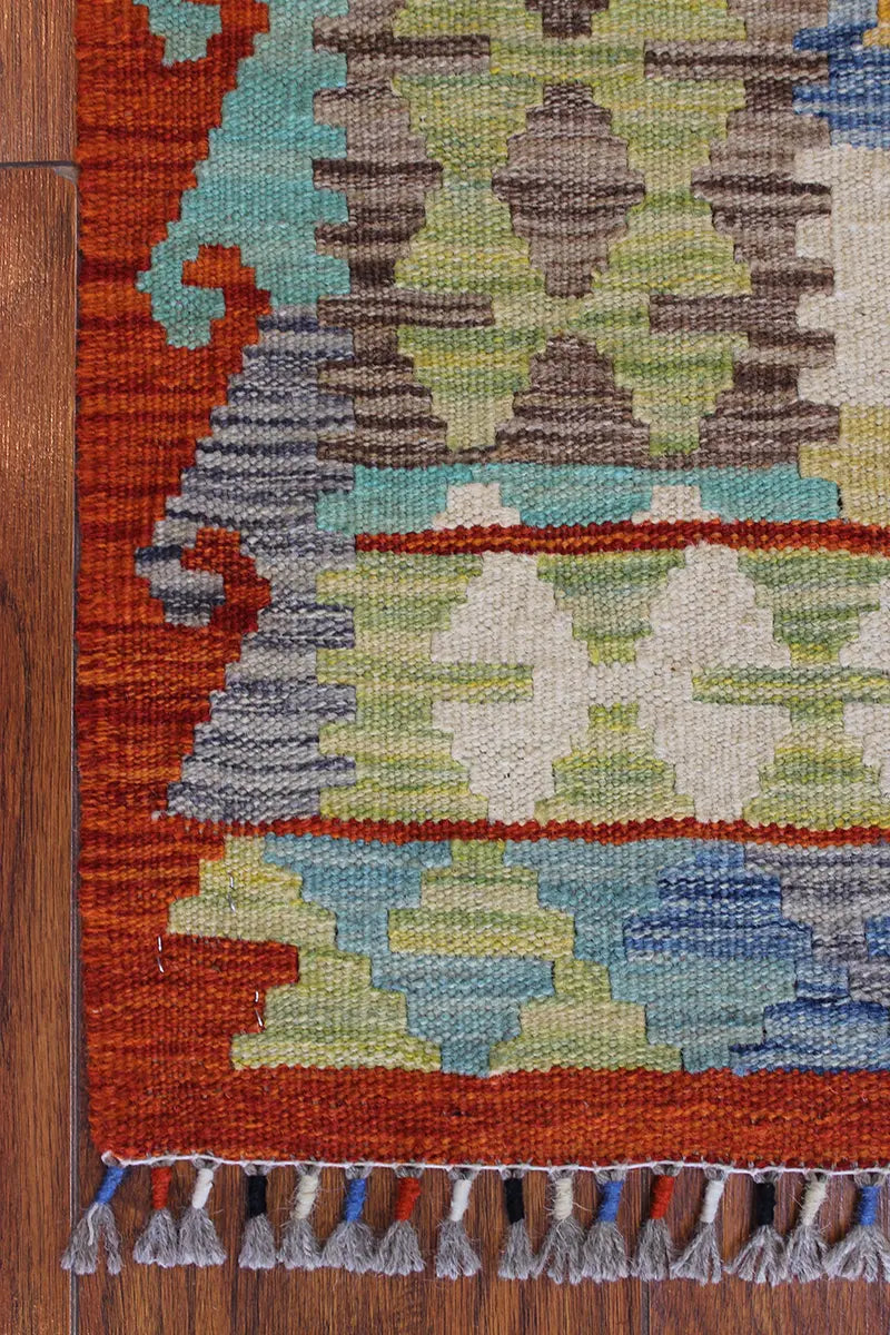 Natural El Dokuma Yün Afgan Kilim