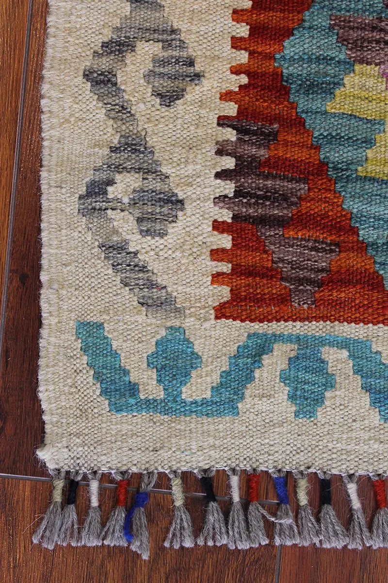 Natural El Dokuma Yün Afgan Kilim