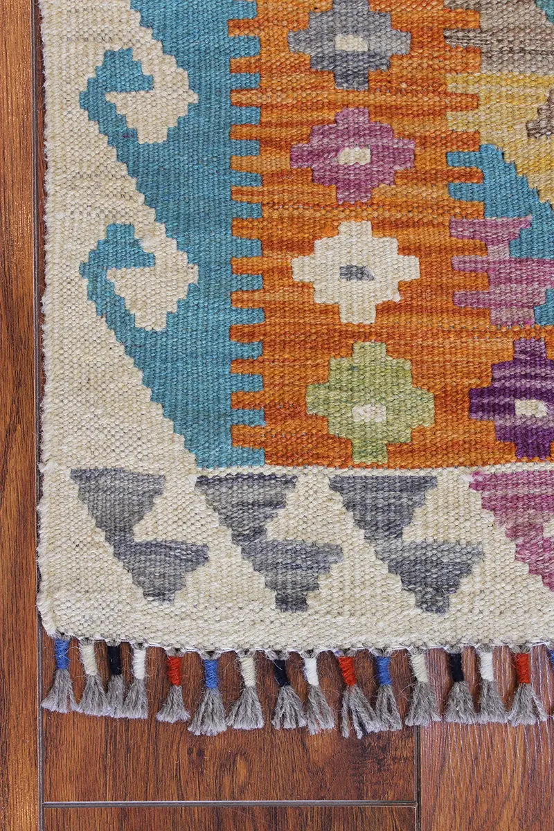 Natural El Dokuma Yün Afgan Kilim