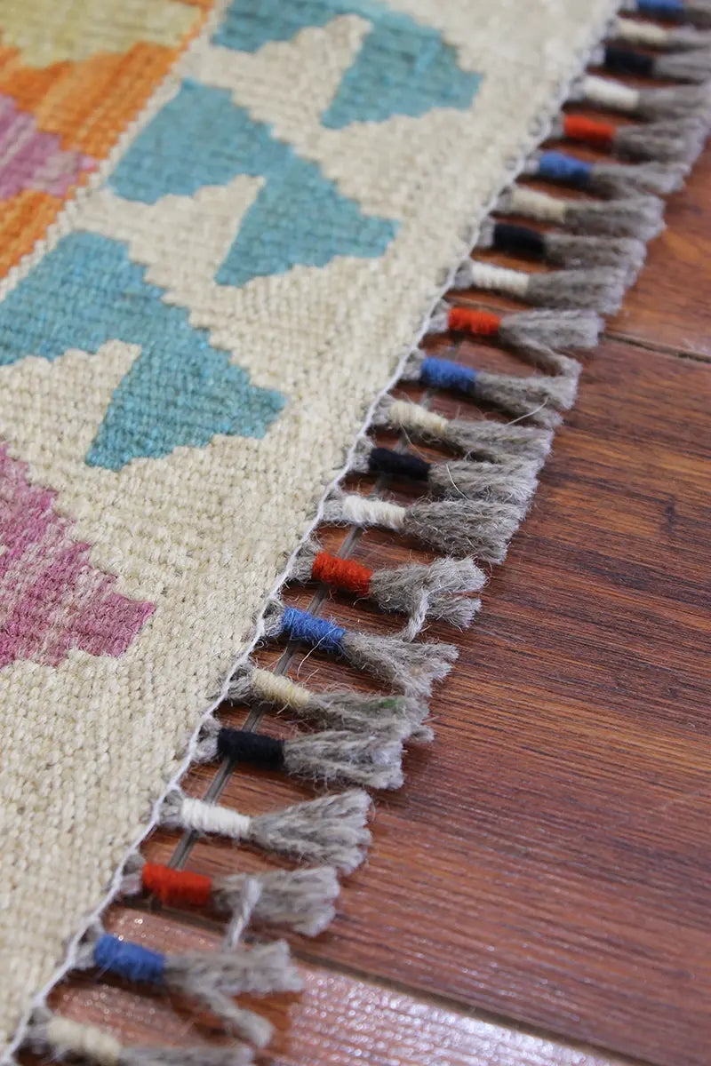 Natural El Dokuma Yün Afgan Kilim