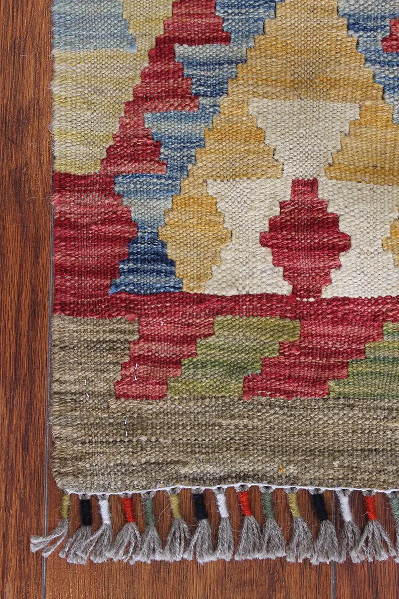 Natural El Dokuma Yün Afgan Kilim