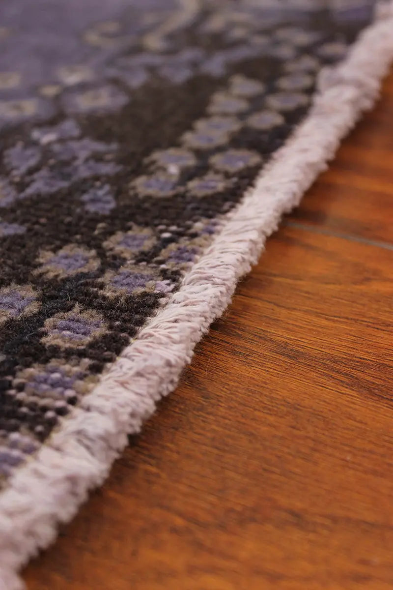 El Dokuma Mor Vintage Halı