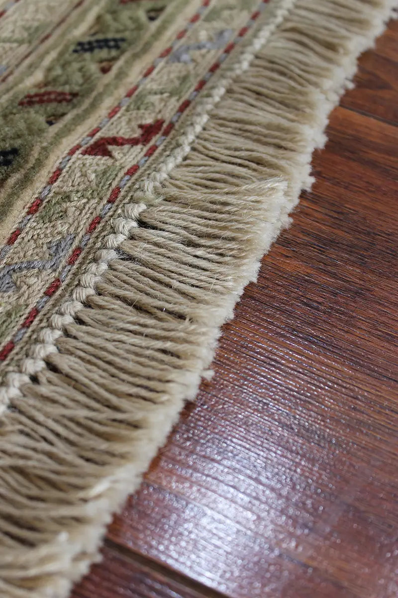 El Dokuma Afgan Berceste Bej Yün Kilim