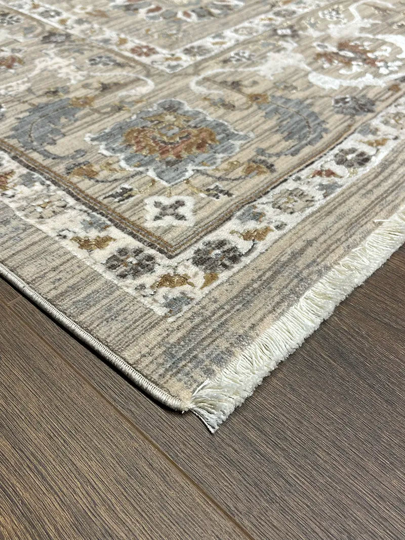 Hera Serisi Bej Bambu Özel Tezgah Halısı